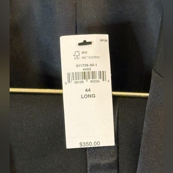 NWT Banana Republic Black Tuxedo Jacket only. Tailored Fit. 44L jacket. - Picture 3 of 9